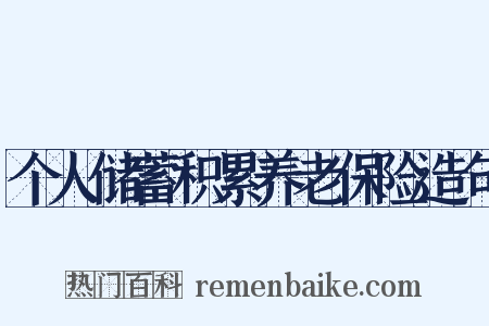 个人储蓄积累养老保险造句是什么意思的图片
